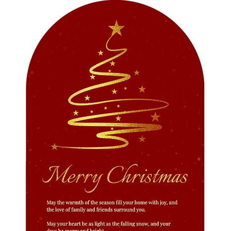 Golden Tree Christmas eCard